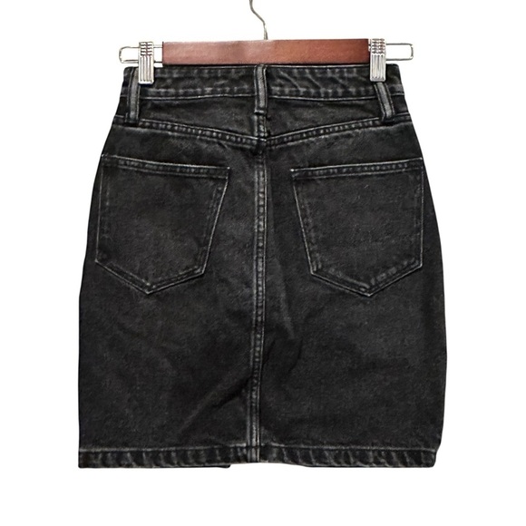 All Saints Trudy Women's Charcoal Black Denim Mini Skirt Women’s Size US Size 0 - Picture 3 of 6